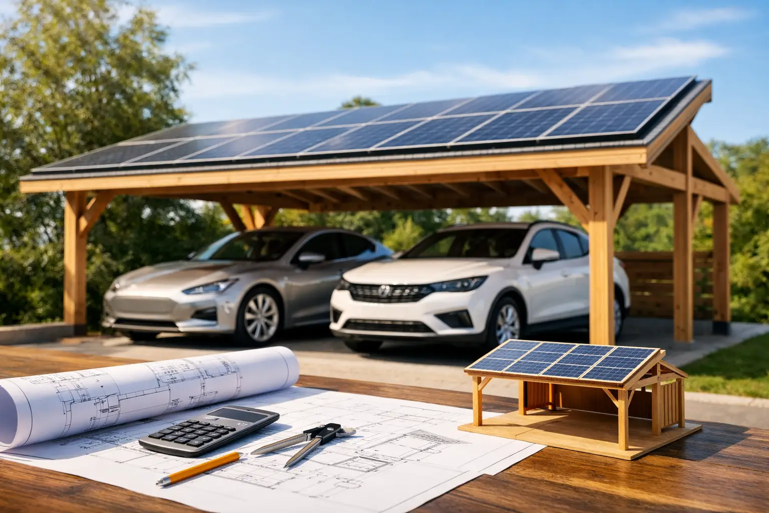 Solar Carport aus Holz richtig planen